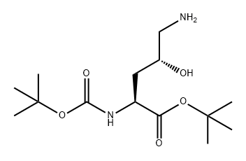 L-Ornithine, N2-[(1,1-dimethylethoxy)carbonyl]-4-hydroxy-, 1,1-dimethylethyl ester, (4R)- Structure