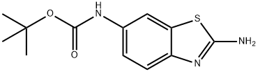 Carbamic acid, (2-amino-6-benzothiazolyl)-, 1,1-dimethylethyl ester (9CI) Structure