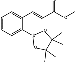 2-Propenoic acid, 3-[2-(4,4,5,5-tetramethyl-1,3,2-dioxaborolan-2-yl)phenyl]-, methyl ester, (2E)- Struktur