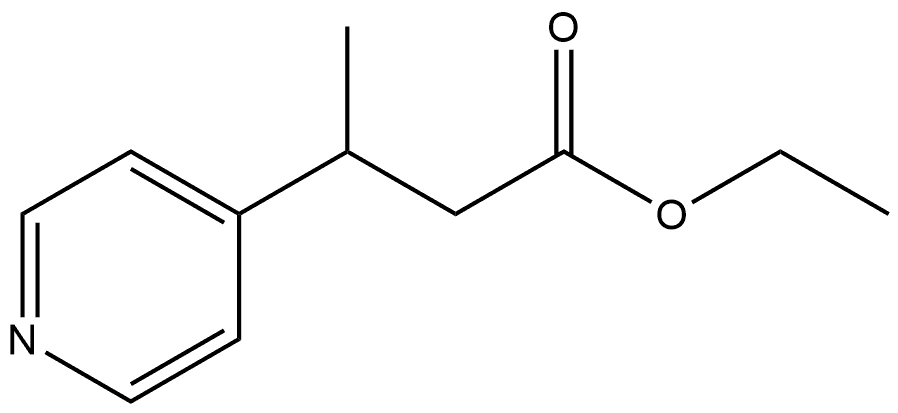 4-Pyridinepropanoic acid, β-methyl-, ethyl ester Structure