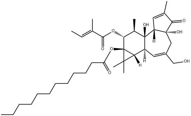 佛波醇 12-惕各酸酯 13-十二酸酯 结构式
