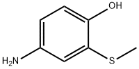 4-氨基-2-(甲硫基)苯酚, 37398-21-3, 结构式