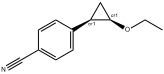 Benzonitrile, 4-[(1R,2R)-2-ethoxycyclopropyl]-, rel- (9CI) Struktur