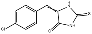 4-Imidazolidinone, 5-[(4-chlorophenyl)methylene]-2-thioxo- 化学構造式