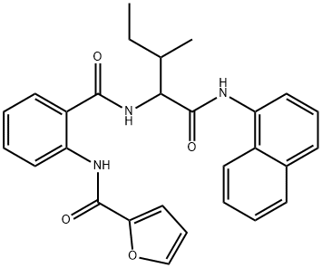 374562-72-8 2-Furancarboxamide,N-[2-[[[2-methyl-1-[(1-naphthalenylamino)carbonyl]butyl]amino]carbonyl]phenyl]-(9CI)