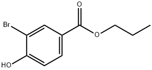 3-溴-4-羟基苯甲酸丙酯, 37470-59-0, 结构式