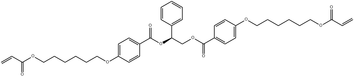 Benzoic acid, 4-[[6-[(1-oxo-2-propenyl)oxy]hexyl]oxy]-, (1S)-1-phenyl-1,2-ethanediyl ester (9CI) Struktur