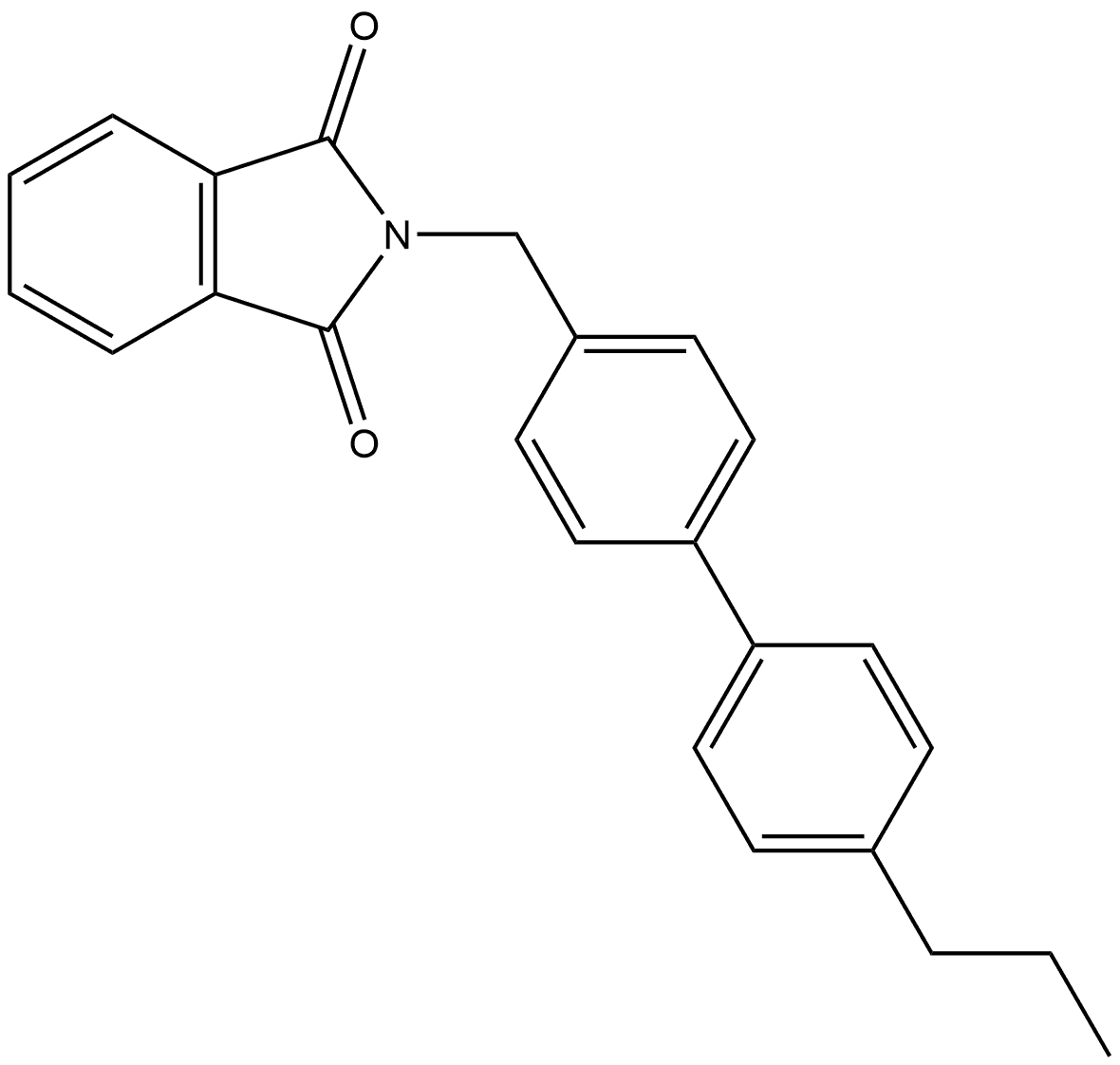 2-[(4'-Propyl[1,1'-biphenyl]-4-yl)methyl]-1H-isoindole-1,3(2H)-dione Structure