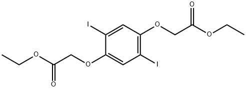 Acetic acid, 2,2'-[(2,5-diiodo-1,4-phenylene)bis(oxy)]bis-, 1,1'-diethyl ester 结构式