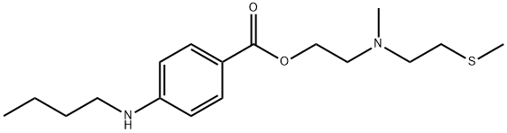 Benzoic acid, 4-(butylamino)-, 2-[methyl[2-(methylthio)ethyl]amino]ethyl ester Structure