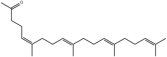 5,9,13,17-Nonadecatetraen-2-one, 6,10,14,18-tetramethyl-, (5Z,9E,13E)- Struktur
