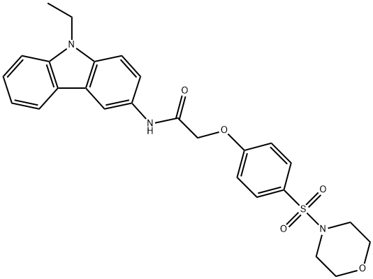 379704-63-9 N-(9-乙基咔唑-3-基)-2-(4-吗啉-4-基磺酰基苯氧基)乙酰胺