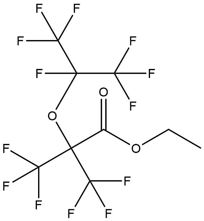 Ethyl 3,3,3-trifluoro-2-[1,2,2,2-tetrafluoro-1-(trifluoromethyl)ethoxy]-2-(trifluoromethyl)propanoate (ACI) Structure