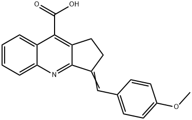 3-[(4-methoxyphenyl)methylidene]-1H,2H,3H-cyclopenta[b]quinoline-9-carboxylic acid Struktur