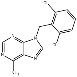 9H-Purin-6-amine, 9-[(2,6-dichlorophenyl)methyl]- 化学構造式