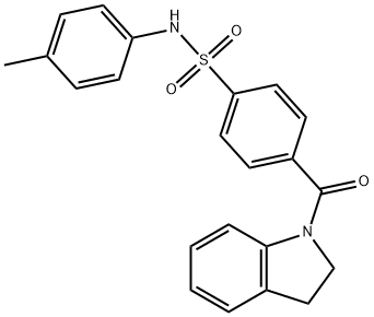 Benzenesulfonamide, 4-[(2,3-dihydro-1H-indol-1-yl)carbonyl]-N-(4-methylphenyl)- Structure