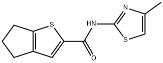 4H-Cyclopenta[b]thiophene-2-carboxamide, 5,6-dihydro-N-(4-methyl-2-thiazolyl)- Structure