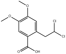 Benzoic acid, 2-(2,2-dichloroethyl)-4,5-dimethoxy- Struktur