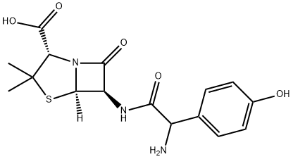 6-[α-Amino-α-(4-hydroxyphenyl)acetamido]penicillanic acid Structure