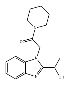 Ethanone, 2-[2-(1-hydroxyethyl)-1H-benzimidazol-1-yl]-1-(1-piperidinyl)- Struktur