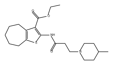 381731-49-3 2-(3-(4-甲基哌啶-1-基)丙酰胺基)-5,6,7,8-四氢-4H-环庚并[B]噻吩-3-羧酸乙酯