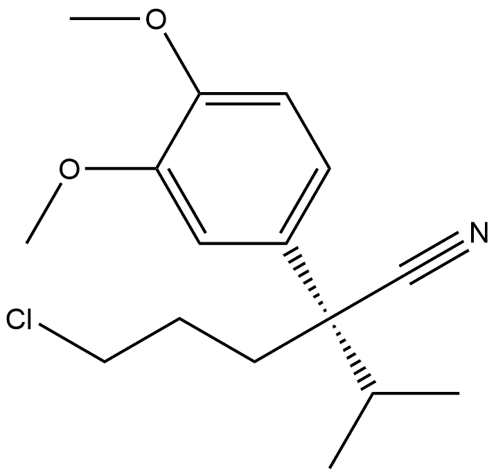 Benzeneacetonitrile, α-(3-chloropropyl)-3,4-dimethoxy-α-(1-methylethyl)-, (αR)-