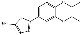 5-(3,4-diethoxyphenyl)-1,3,4-thiadiazol-2-amine Struktur
