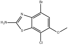 2-Benzothiazolamine, 4-bromo-7-chloro-6-methoxy- Struktur