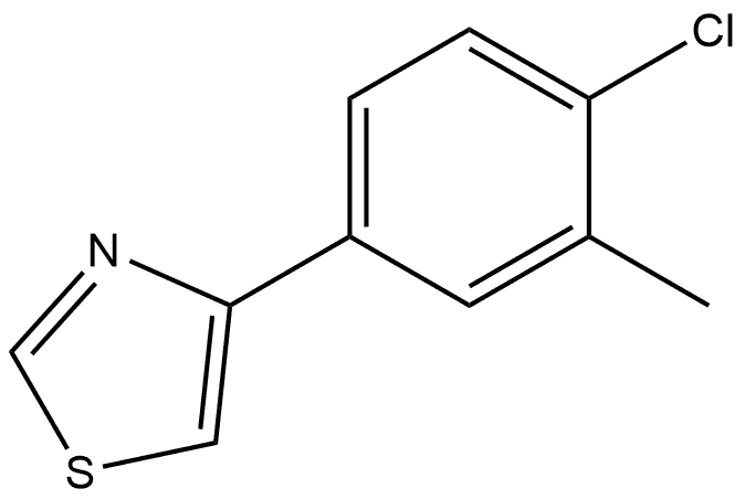 4-(4-Chloro-3-methylphenyl)thiazole 结构式