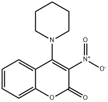 3-Nitro-4-(piperidin-1-yl)-2H-chromen-2-one Struktur