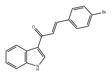 2-Propen-1-one, 3-(4-bromophenyl)-1-(1H-indol-3-yl)-, (E)- (9CI) Struktur
