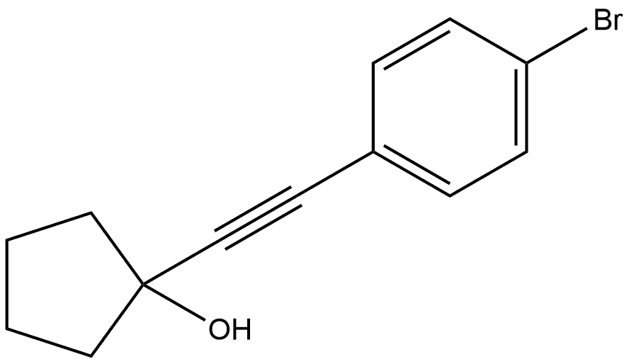 1-[2-(4-Bromophenyl)ethynyl]cyclopentanol Structure