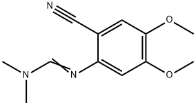 Methanimidamide, N'-(2-cyano-4,5-dimethoxyphenyl)-N,N-dimethyl- Structure
