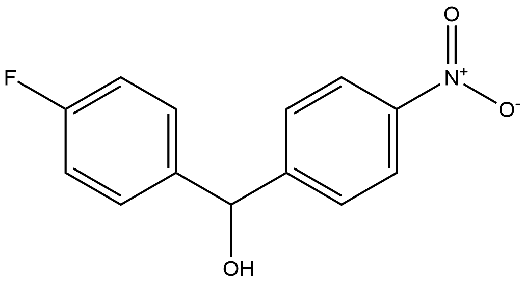 Benzenemethanol, 4-fluoro-α-(4-nitrophenyl)- Struktur
