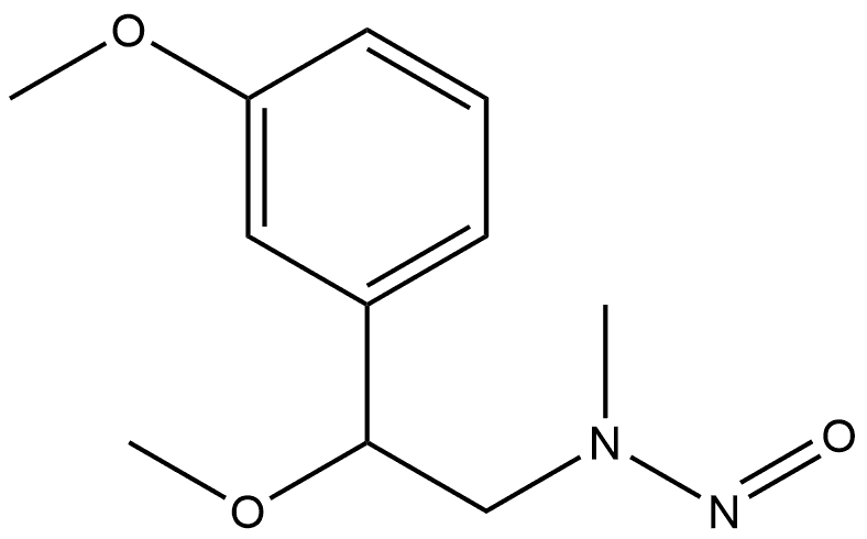 β,3-Dimethoxy-N-methyl-N-nitrosobenzeneethanamine 化学構造式