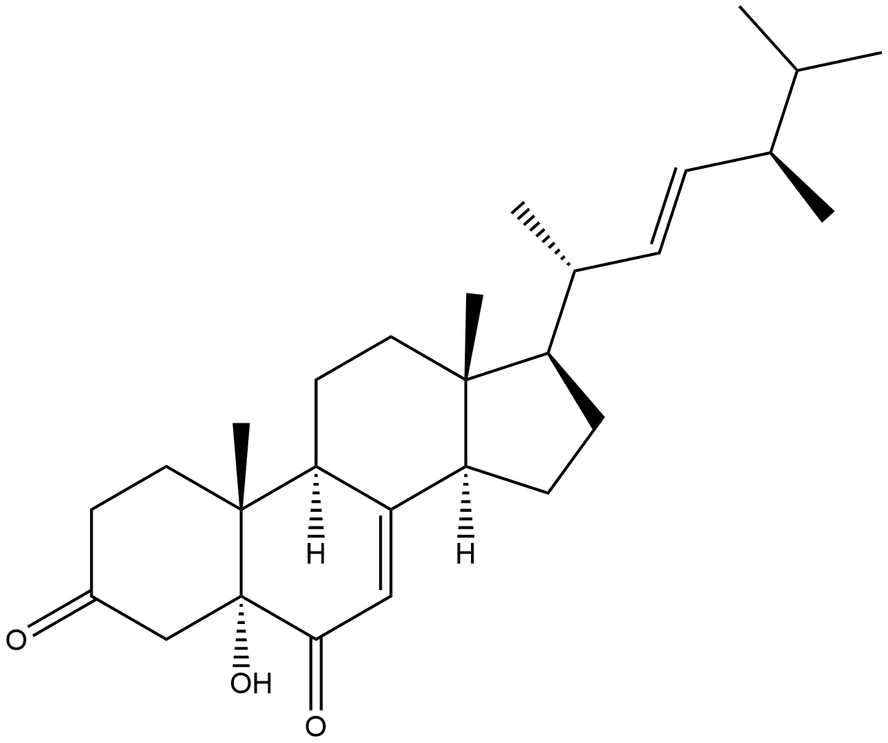 Ergosta-7,22-diene-3,6-dione, 5-hydroxy-, (5α,22E)-