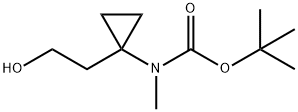 Carbamic acid, N-[1-(2-hydroxyethyl)cyclopropyl]-N-methyl-, 1,1-dimethylethyl ester Struktur