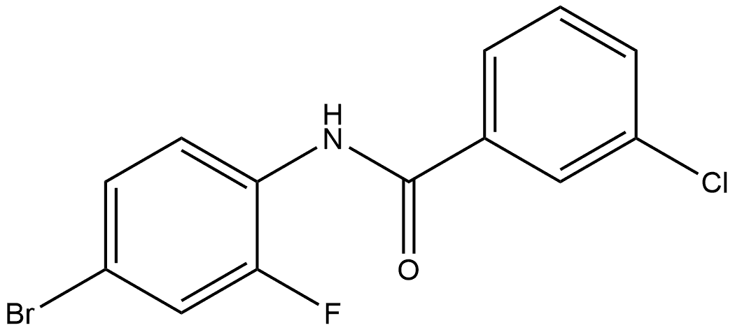 N-(4-Bromo-2-fluorophenyl)-3-chlorobenzamide Structure