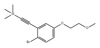 Benzene, 1-bromo-4-(2-methoxyethoxy)-2-[2-(trimethylsilyl)ethynyl]- Structure
