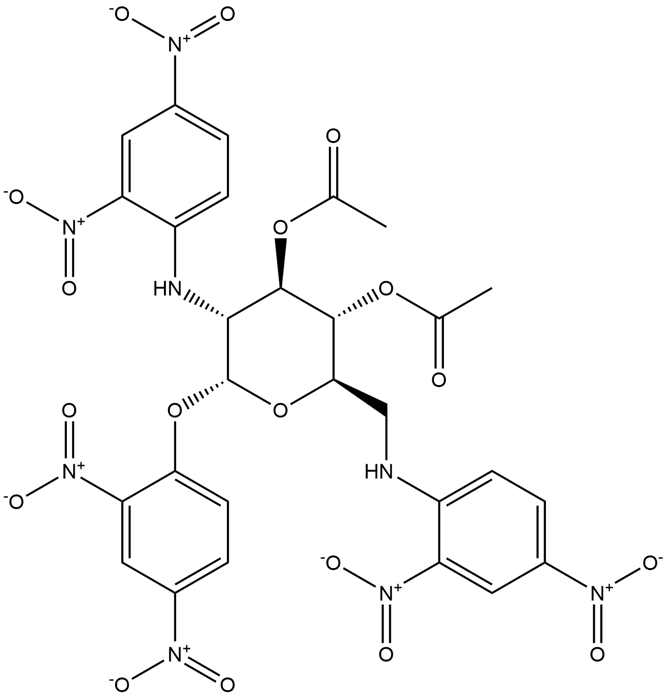 α-D-Glucopyranoside, 2,4-dinitrophenyl 2,6-dideoxy-2,6-bis[(2,4-dinitrophenyl)amino]-, 3,4-diacetate|