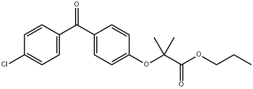 Propanoic acid, 2-[4-(4-chlorobenzoyl)phenoxy]-2-methyl-, propyl ester Struktur