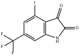 1H-Indole-2,3-dione, 4-iodo-6-(trifluoromethyl)- 结构式