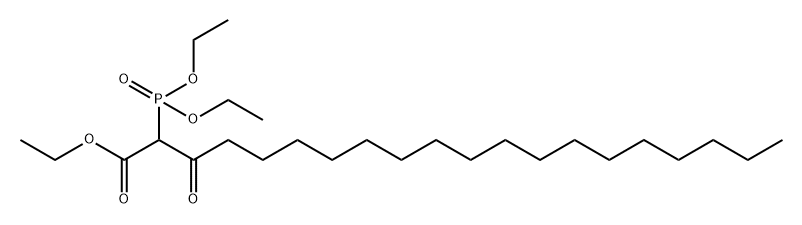 Eicosanoic acid, 2-(diethoxyphosphinyl)-3-oxo-, ethyl ester Structure