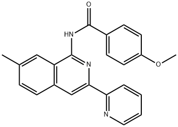 4-Methoxy-N-(7-methyl-3-(pyridin-2-yl)isoquinolin-1-yl)benzamide Struktur