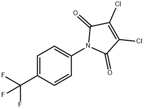 3,4-Dichloro-1-[4-(trifluoromethyl)phenyl]-1H-pyrrole-2,5-dione 化学構造式