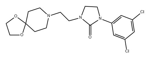 2-Imidazolidinone, 1-(3,5-dichlorophenyl)-3-[2-(1,4-dioxa-8-azaspiro[4.5]dec-8-yl)ethyl]- Structure