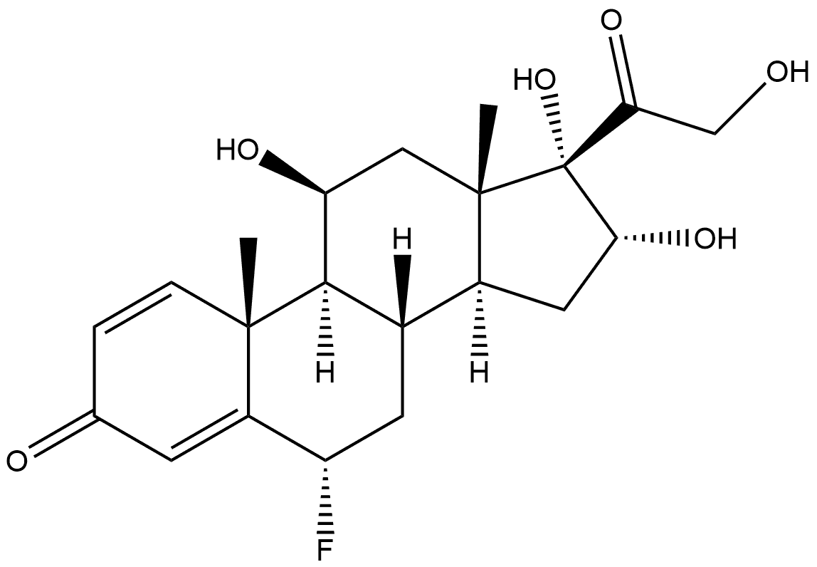 16Α-HYDROXY-6Α-FLUOROPREDNISOLONE,3915-36-4,结构式