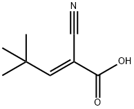 2-Pentenoic acid, 2-cyano-4,4-dimethyl-, (E)- (9CI) Structure