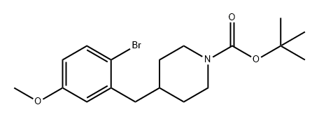 4-(2-溴-5-甲氧基苄基)-1-BOC-哌啶,391957-04-3,结构式