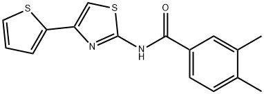 BENZAMIDE, 3,4-DIMETHYL-N-[4-(2-THIENYL)-2-THIAZOLYL]-,392246-66-1,结构式